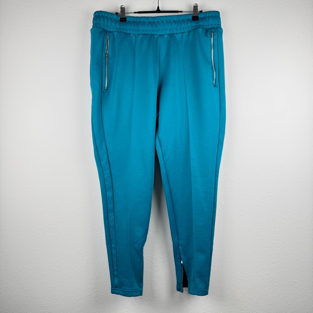 Puma TMC Track Pants Mens XL Teal Blue Excellent Marathon Joggers 532109-01